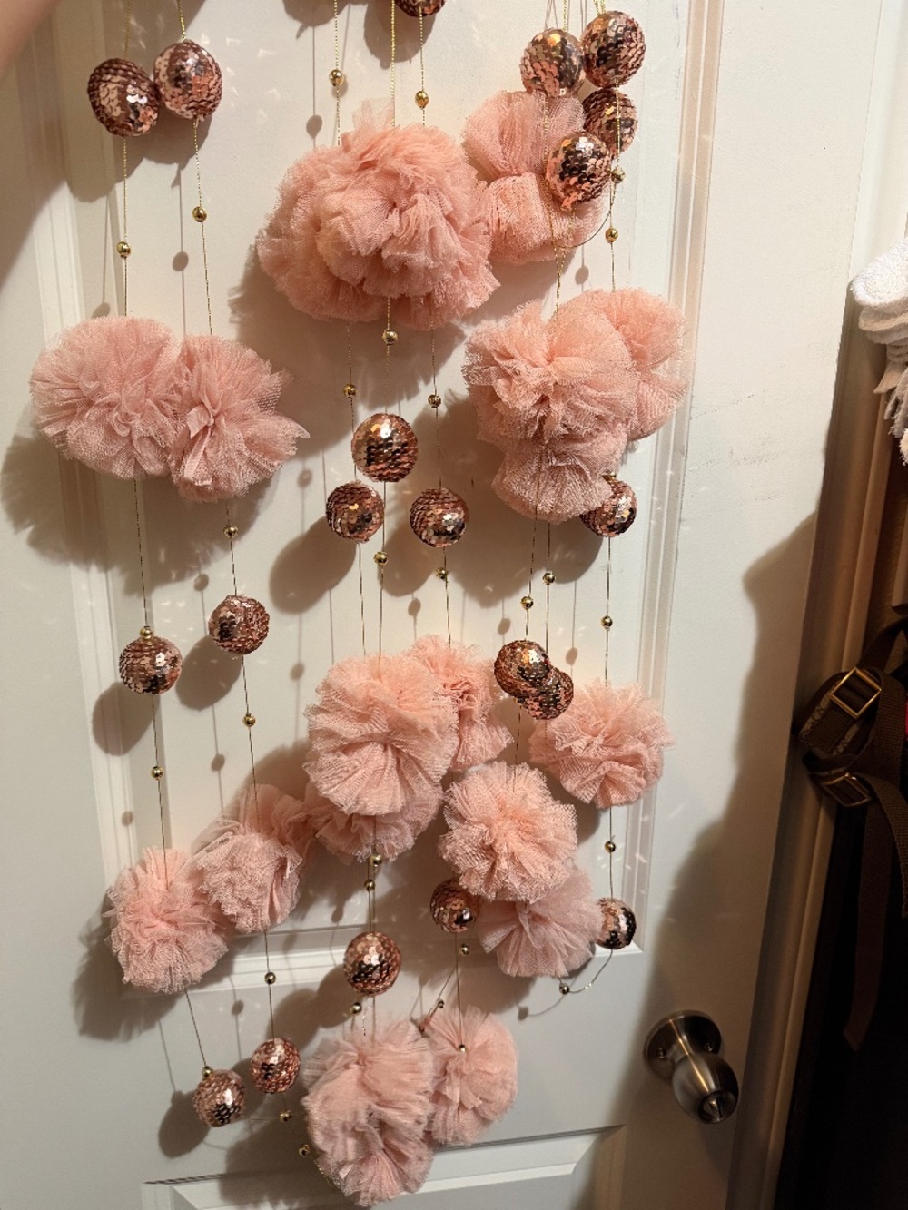 Pom Pom and sequin ball garland